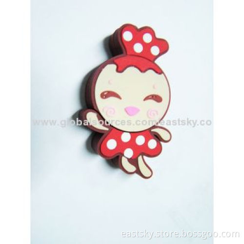 Custom Girl-shaped Thumb Drive, Made of Soft PVC Material, OEM Orders are WelcomeNew